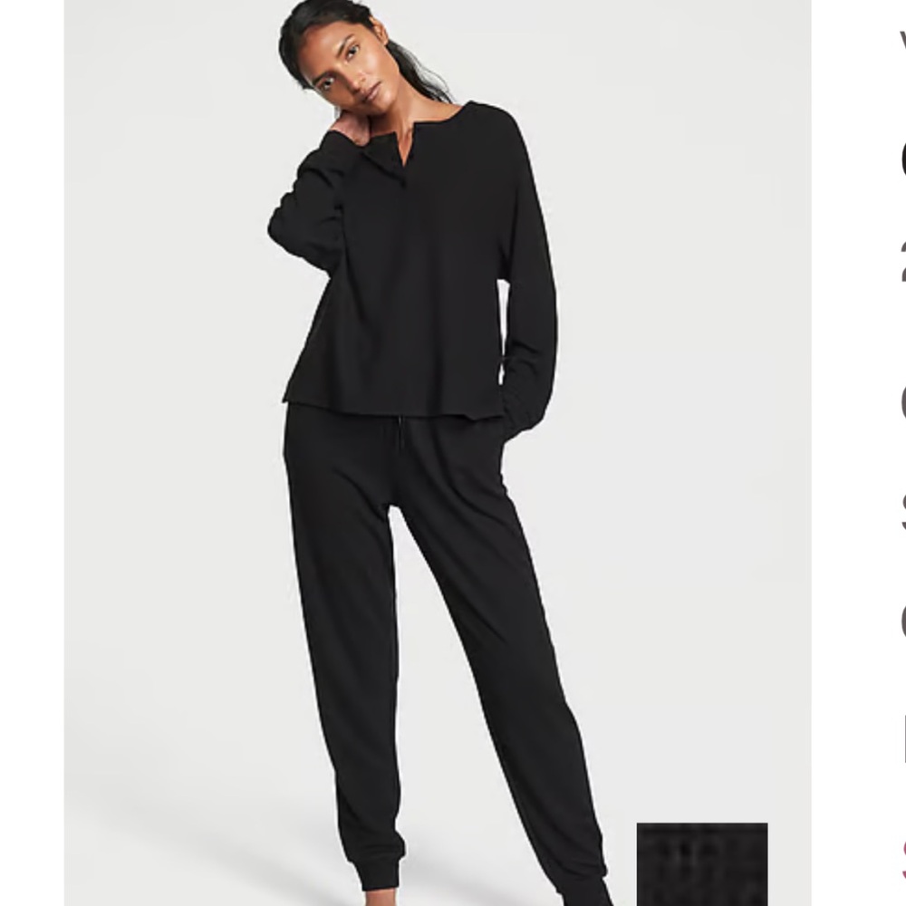 VS Waffle Henley Jogger Set-NWT